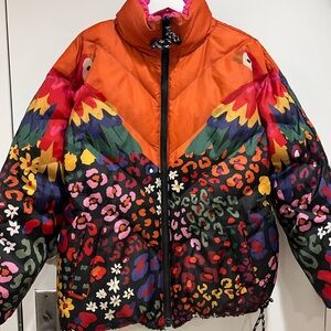 Farm Rio Mixed Macaw Puffer Size Small